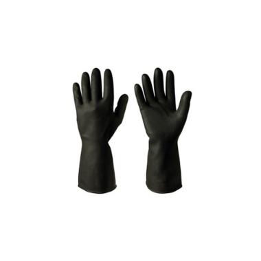 Black rubber latex gloves  1,6mm