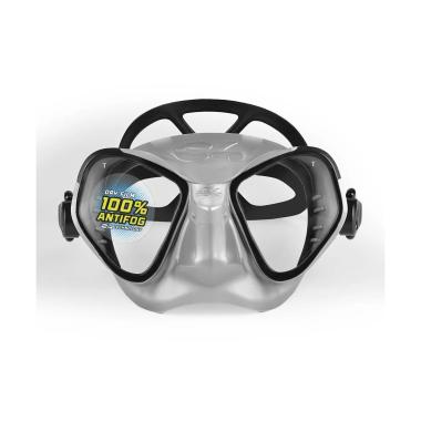 Maschera CONDOR silver nera p. antifog - zip box