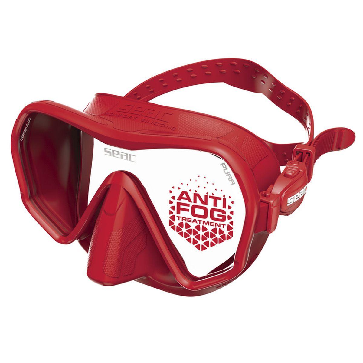 Maschera pura antifog s/r rosso
