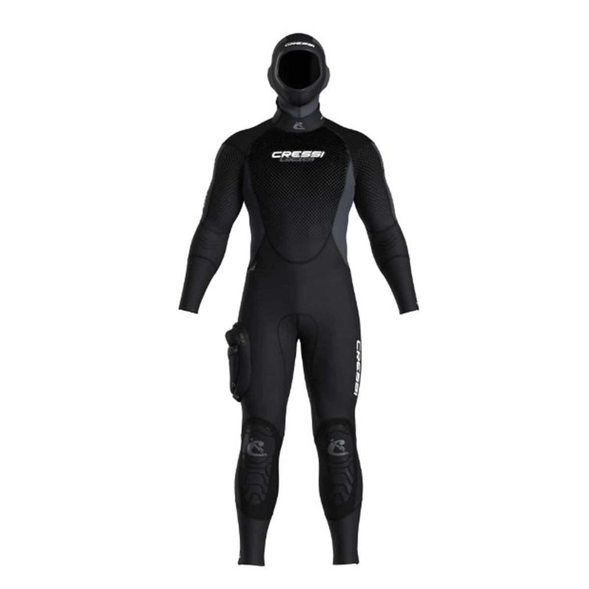 Muta logica monopezzo c/capp uomo nero/grigio 8mm