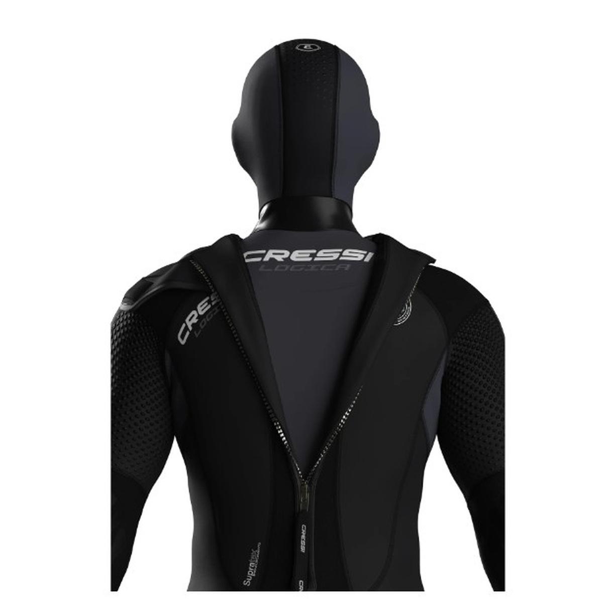 Muta logica monopezzo c/capp uomo nero/grigio 8mm